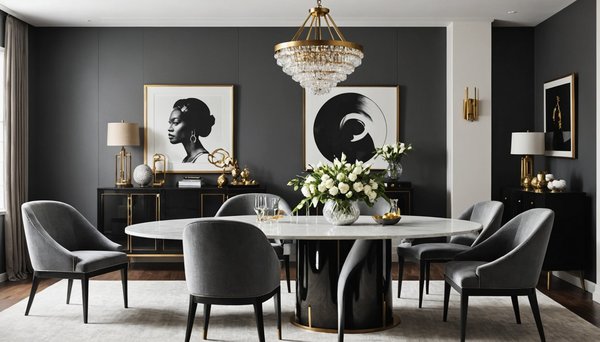 Inspirez-vous d'une salle à manger moderne chic et élégante