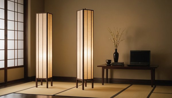 Lampadaire style japonais en papier de riz : élégance et lumière