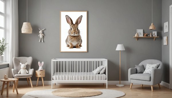 Transformez la chambre de bébé avec une affiche de lapin enchanteur